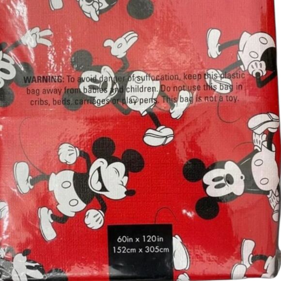 Disney Mickey Mouse 60" × 120" Peva Flannelback Tablecloth Rectangular Picnic - Picture 6 of 8